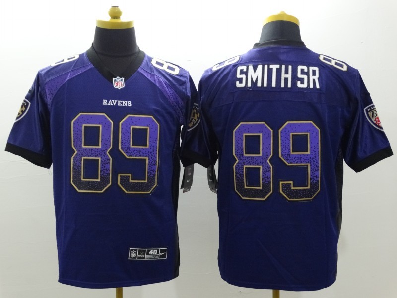 Men's Baltimore Ravens Steve Smith Sr #89 Purple Jersey